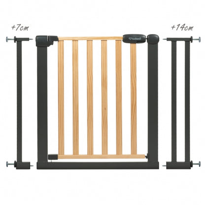 Poarta de siguranta 74-105 cm Kidwell Trasti - Negru