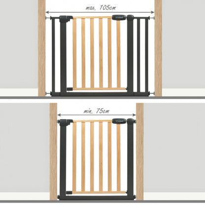 Poarta de siguranta 74-105 cm Kidwell Trasti - Negru