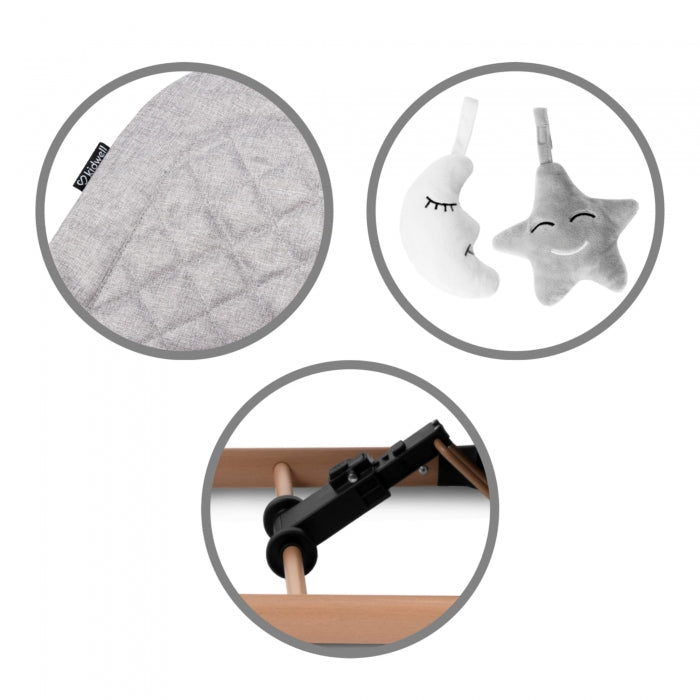 Balansoar pentru copii Kidwell Laro - Wooden Grey