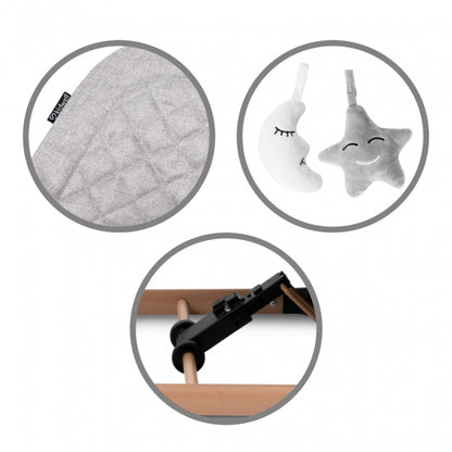 Balansoar pentru copii Kidwell Laro - Wooden Grey