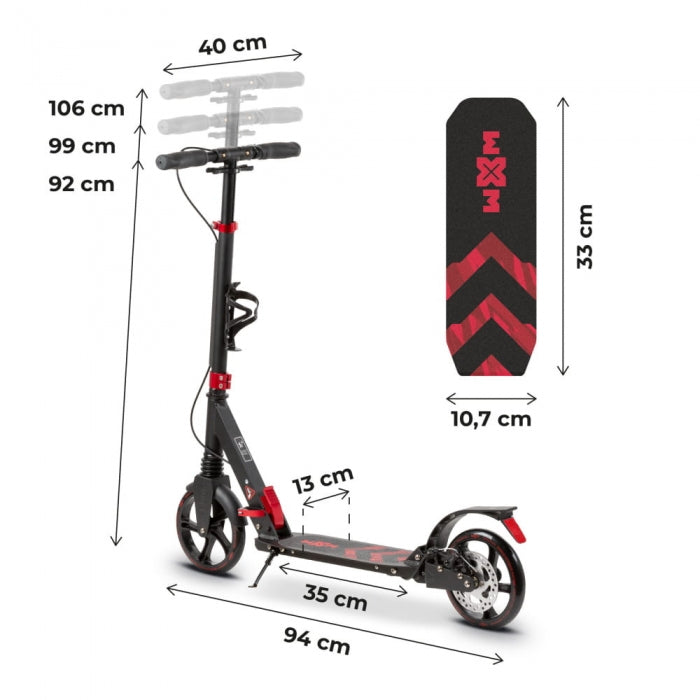 Trotineta pliabila de oras cu frana pe maner WXM RST-A02 - Red
