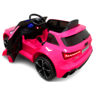 Masinuta electrica cu telecomanda Audi RS6 R-Sport - Roz