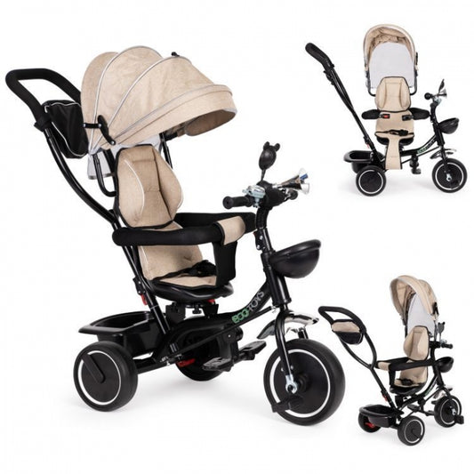 Tricicleta cu sezut rotativ Ecotoys JM-066-9 - Bej