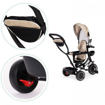 Tricicleta cu sezut rotativ Ecotoys JM-066-9 - Bej