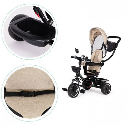 Tricicleta cu sezut rotativ Ecotoys JM-066-9 - Bej