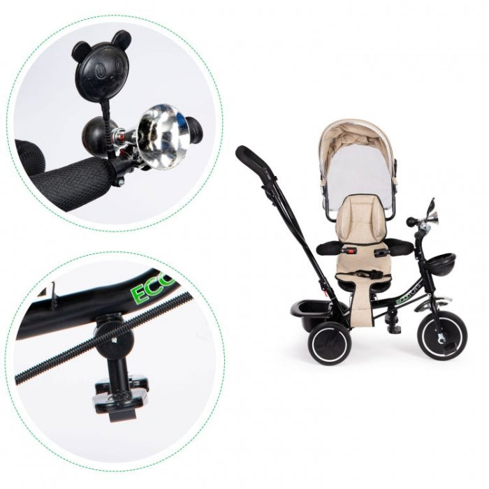 Tricicleta cu sezut rotativ Ecotoys JM-066-9 - Bej
