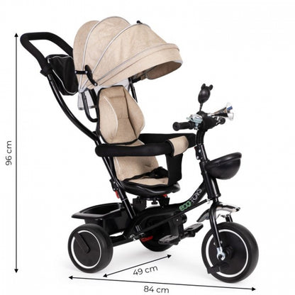 Tricicleta cu sezut rotativ Ecotoys JM-066-9 - Bej