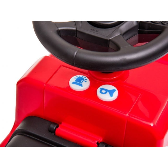 Masinuta de impins cu LED Mercedes Pompieri - Rosu