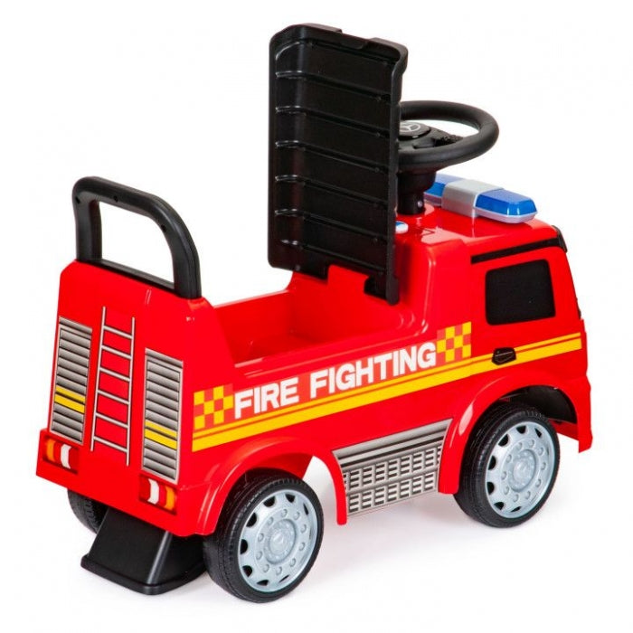 Masinuta de impins cu LED Mercedes Pompieri - Rosu