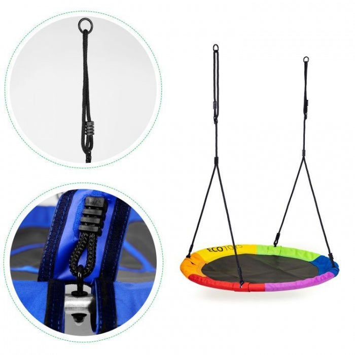 Leagan pentru copii ECOTOYS BOC100, cuib de barza, cadru din otel galvanizat, multicolor