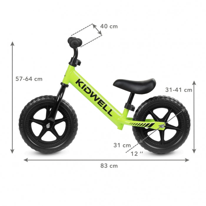 Bicicleta fara pedale Kidwell Rebel Green