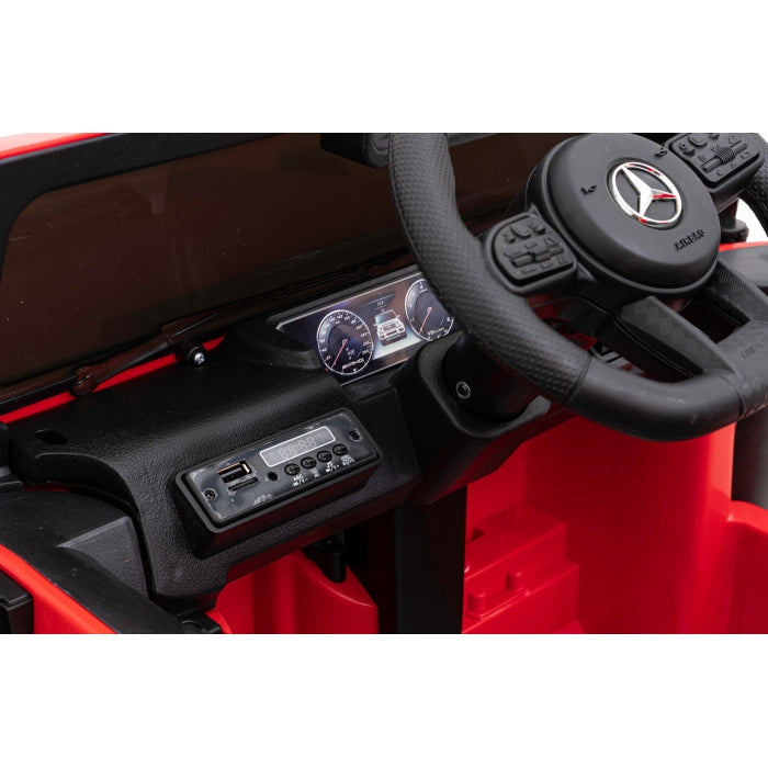 Masinuta electrica cu telecomanda MERCEDES AMG G63, roti EVA , scaun tapitat, varsta 1-5 ani, 107x70x57 cm, putere 50W  Rosu
