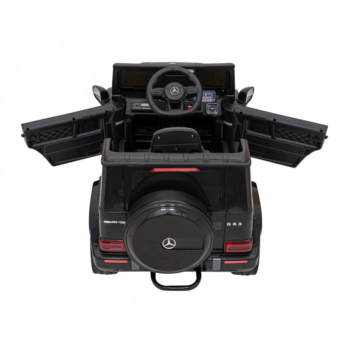 Masinuta electrica cu telecomanda MERCEDES AMG G63, roti EVA, scaun tapitat, varsta 1-5 ani, 107x70x57 cm, putere 50W  Negru
