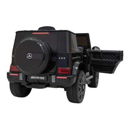 Masinuta electrica cu telecomanda MERCEDES AMG G63, roti EVA, scaun tapitat, varsta 1-5 ani, 107x70x57 cm, putere 50W  Negru
