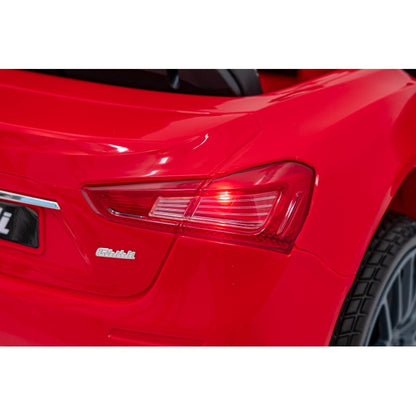 Masinuta electrica cu telecomanda MASERATI GHIBLI, roti EVA, scaun tapitat, 100x66x41 cm, putere 60W - Rosu