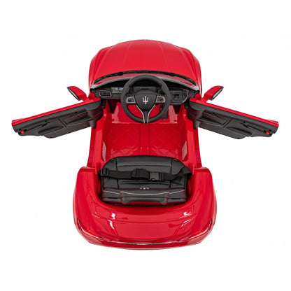 Masinuta electrica cu telecomanda MASERATI GHIBLI, roti EVA, scaun tapitat, 100x66x41 cm, putere 60W - Rosu