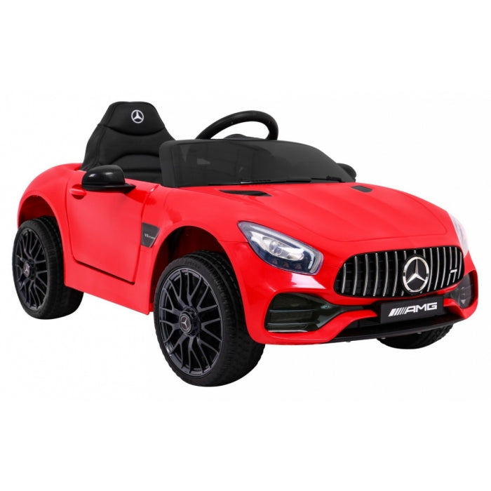 Masinuta electrica cu telecomanda MERCEDES BENZ GT, roti EVA, scaun tapitat, 108x68x48 cm, putere 70W - Rosu