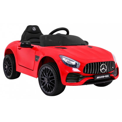 Masinuta electrica cu telecomanda MERCEDES BENZ GT, roti EVA, scaun tapitat, 108x68x48 cm, putere 70W - Rosu