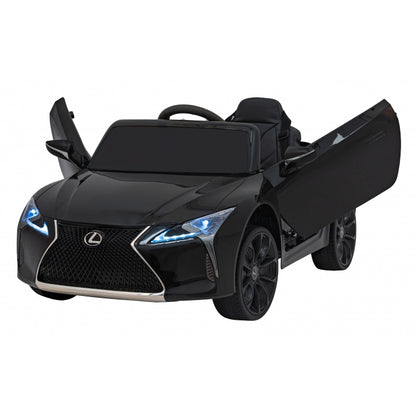 Masinuta electrica cu telecomanda LEXUS LC500, roti EVA, scaun tapitat, 108x60x43 cm, putere 70W - Negru