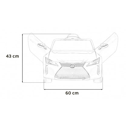 Masinuta electrica cu telecomanda LEXUS LC500, roti EVA, scaun tapitat, 108x60x43 cm, putere 70W - Rosu