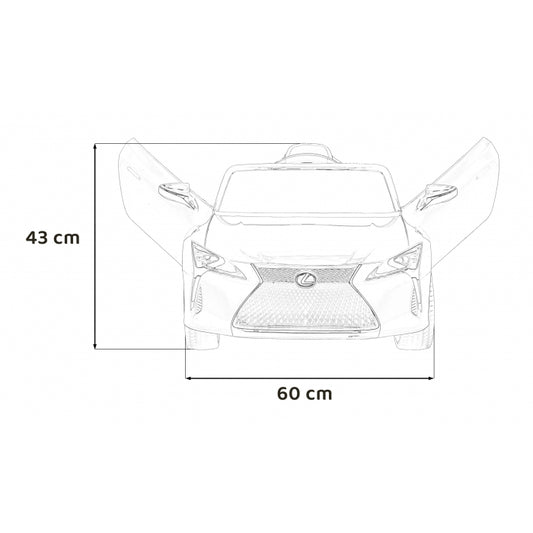 Masinuta electrica cu telecomanda LEXUS LC500, roti EVA, scaun tapitat, 108x60x43 cm, putere 70W - Rosu