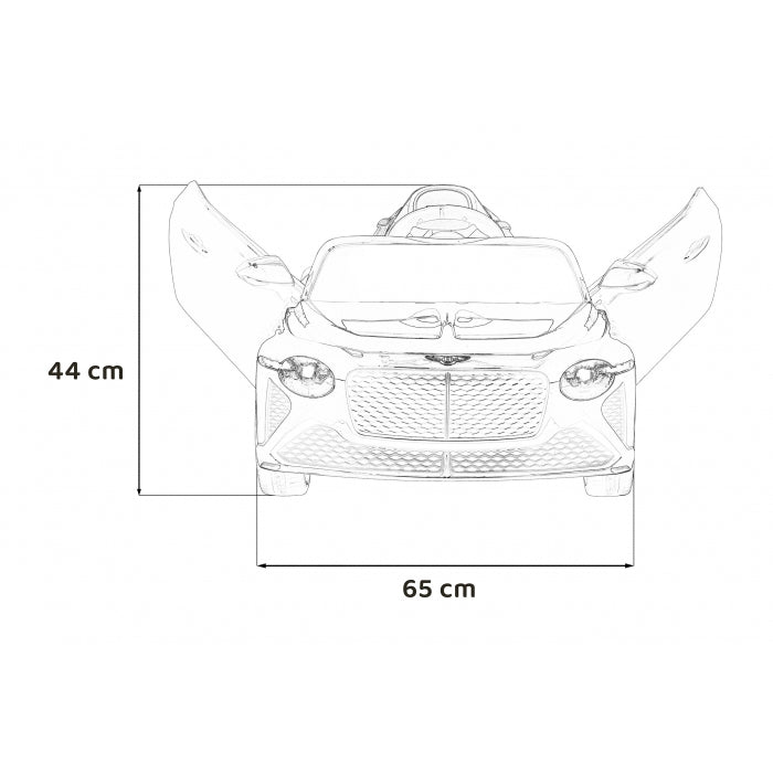 Masinuta electrica cu telecomanda BENTLEY BACALAR, roti EVA, scaun tapitat, 106x65x44 cm, putere 50W - Negru