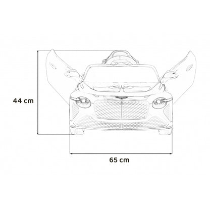 Masinuta electrica cu telecomanda BENTLEY BACALAR, roti EVA, scaun tapitat, 106x65x44 cm, putere 50W - Negru