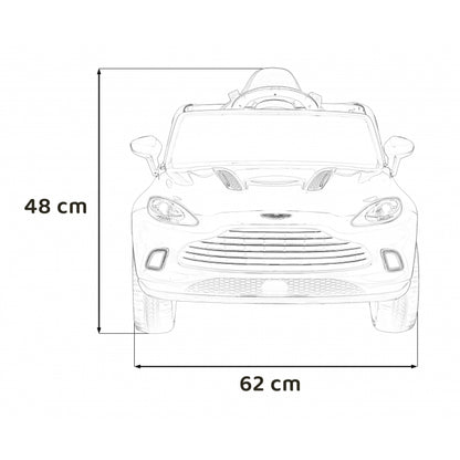 Masinuta electrica cu telecomanda ASTON MARTIN DBX, roti EVA, scaun tapitat, 105x62x48 cm, putere 100W - Negru