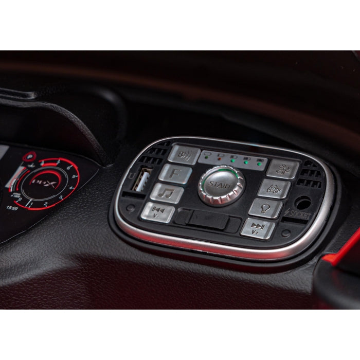 Masinuta electrica cu telecomanda ASTON MARTIN DBX, roti EVA, scaun tapitat, 105x62x48 cm, putere 100W - Rosu