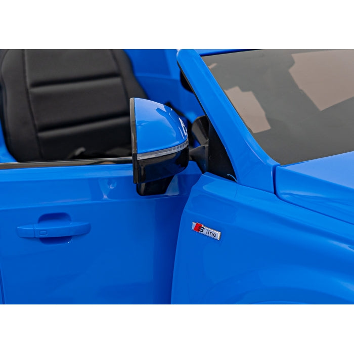 Masinuta electrica cu telecomanda AUDI Q7 NEW LIFT, roti EVA, scaun tapitat, 117x67x54 cm, putere 70W - Albastru