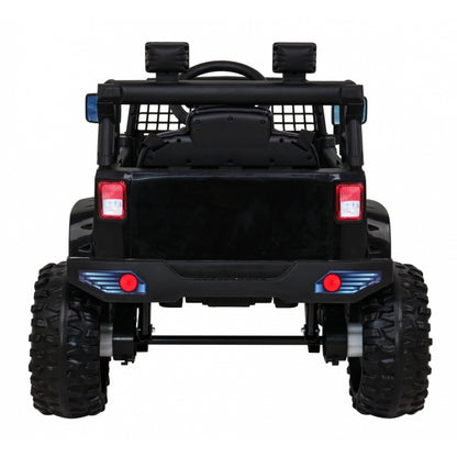 Masinuta electrica cu telecomanda JEEP DARK NIGHT, roti EVA, scaun tapitat, 100x67x59 cm, putere 70W - Negru