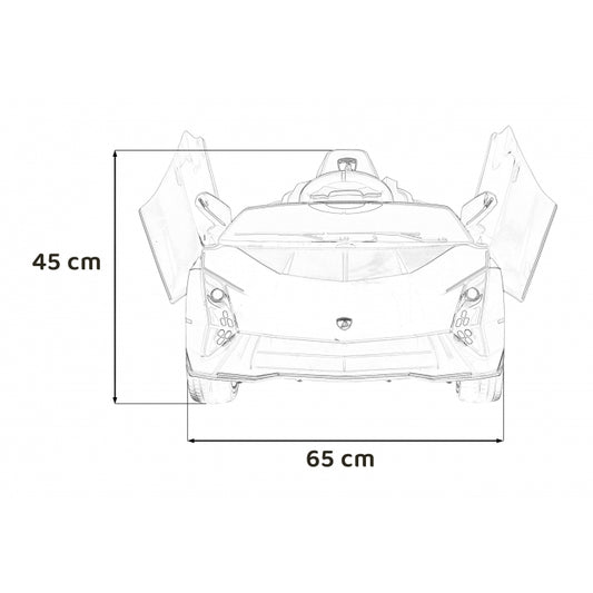 Masinuta electrica cu telecomanda LAMBORGHINI INVENCIBLE, roti EVA, scaun tapitat, 115x65x45 cm, putere 140W - Rosu