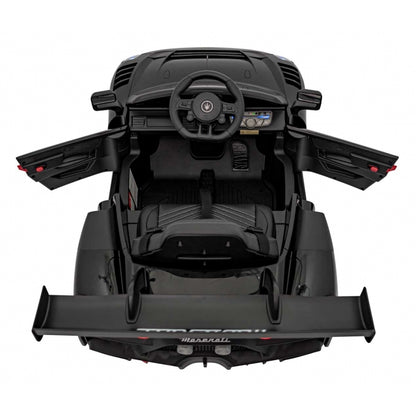 Masinuta electrica cu telecomanda MASERATI MC20 GT2, roti EVA, scaun tapitat, 115x61x46 cm, putere 110W - Negru