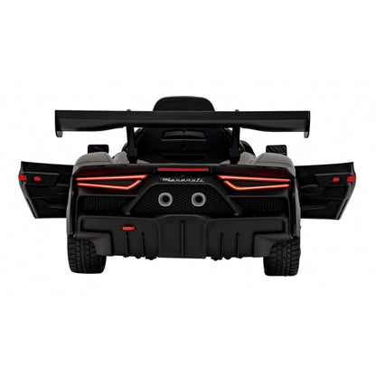 Masinuta electrica cu telecomanda MASERATI MC20 GT2, roti EVA, scaun tapitat, 115x61x46 cm, putere 110W - Negru