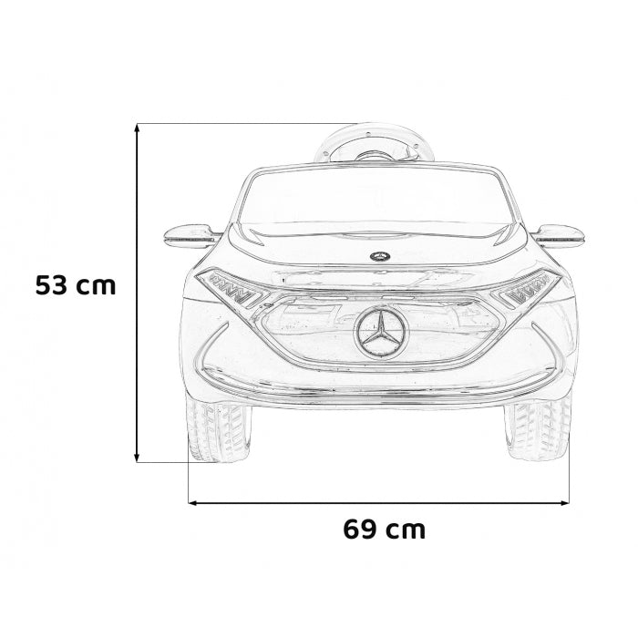 Masinuta electrica cu telecomanda MERCEDES BENZ AMG EQA, roti EVA, scaun tapitat, 101x69x53 cm, putere 70W - Negru