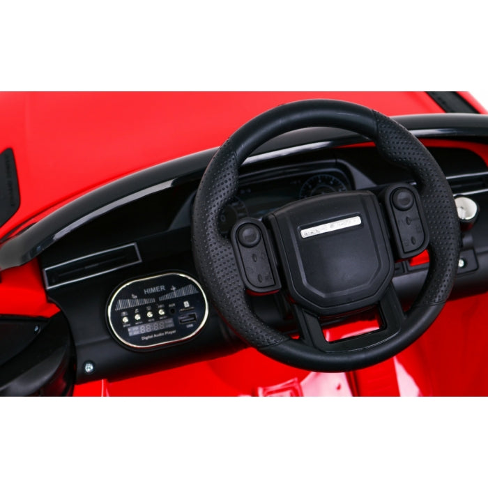 Masinuta electrica cu telecomanda RANGE ROVER VELAR, roti EVA, scaun tapitat, 107x64x49 cm, putere 70W - Rosu