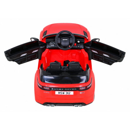 Masinuta electrica cu telecomanda RANGE ROVER VELAR, roti EVA, scaun tapitat, 107x64x49 cm, putere 70W - Rosu