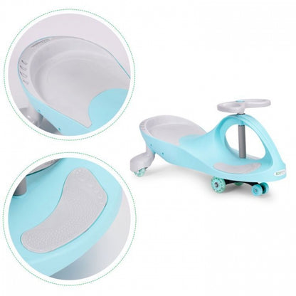 Trotineta gravitationala tip barca cu roti LED Ecotoys YM-SW-1 - Albastru - Resigilat