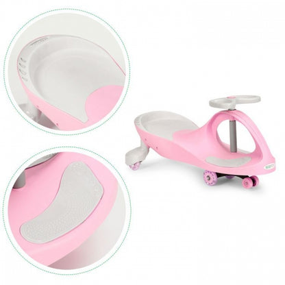 Trotineta gravitationala tip barca cu roti LED Ecotoys YM-SW-1 - Roz