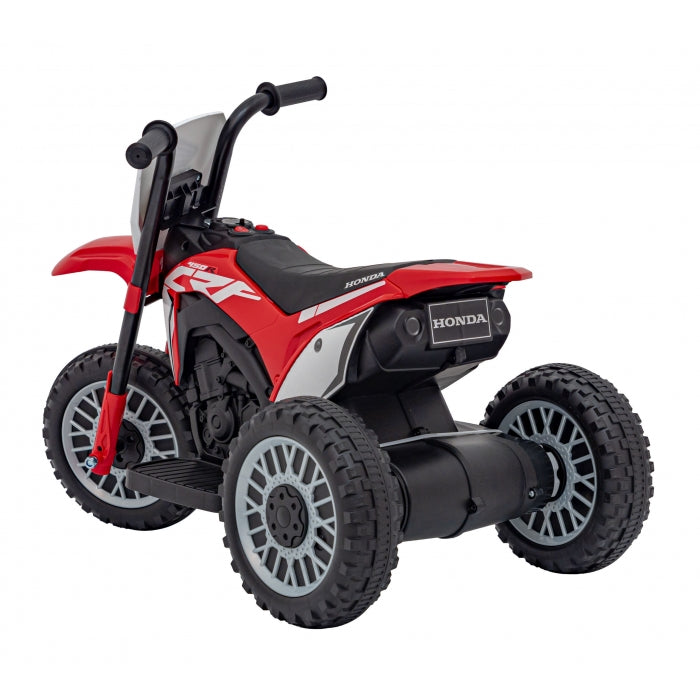 Motocicleta electrica HONDA CRF 450R, roti din plastic, 70x41x50 cm, putere 30W - Rosu