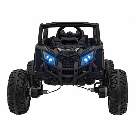 ATV electric cu telecomanda BUGGY DEFEND 4 X 4 JH-105, roti EVA, scaun tapitat, 106x75x59 cm, putere 140W - Negru