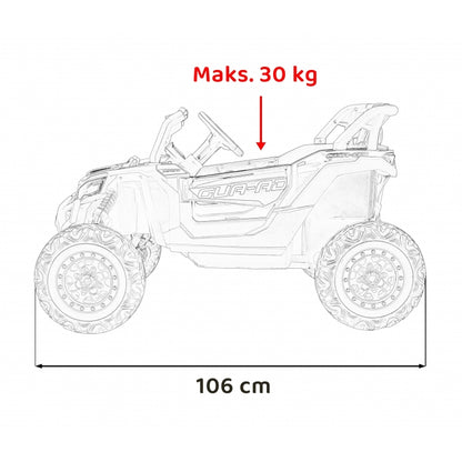 ATV electric cu telecomanda BUGGY DEFEND 4 X 4 JH-105, roti EVA, scaun tapitat, 106x75x59 cm, putere 140W - Albastru
