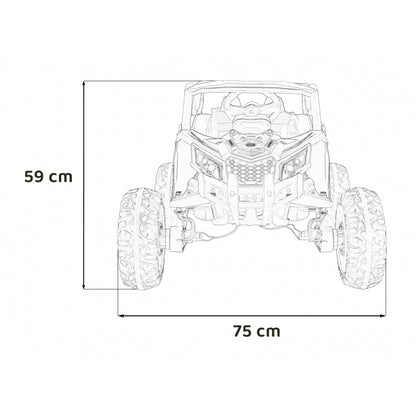 ATV electric cu telecomanda BUGGY DEFEND 4 X 4 JH-105, roti EVA, scaun tapitat, 106x75x59 cm, putere 140W - Rosu