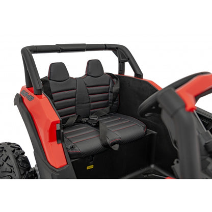 ATV electric cu telecomanda BUGGY DEFEND 4 X 4 JH-105, roti EVA, scaun tapitat, 106x75x59 cm, putere 140W - Rosu