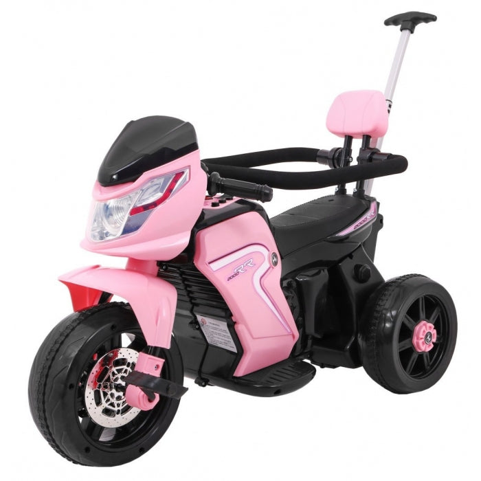 Motocicleta electrica 3 in 1, HL108, roti si scaun din plastic, 78x39x59 cm, putere 20W - Roz