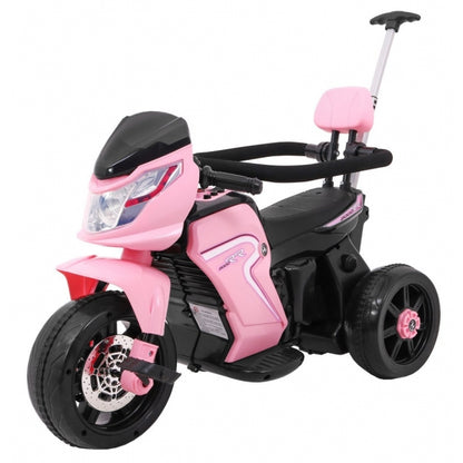Motocicleta electrica 3 in 1, HL108, roti si scaun din plastic, 78x39x59 cm, putere 20W - Roz
