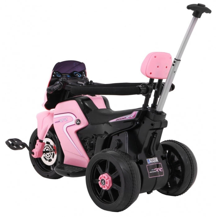 Motocicleta electrica 3 in 1, HL108, roti si scaun din plastic, 78x39x59 cm, putere 20W - Roz