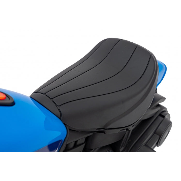 Motocicleta electrica CHOPPER FASTER AHL008, roti si scaun din plastic, 78x30x55 cm, putere 20W - Albastru