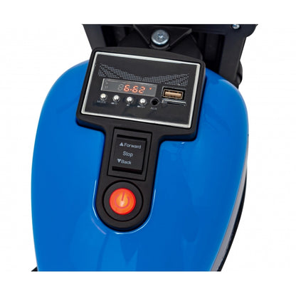 Motocicleta electrica CHOPPER FASTER AHL008, roti si scaun din plastic, 78x30x55 cm, putere 20W - Albastru