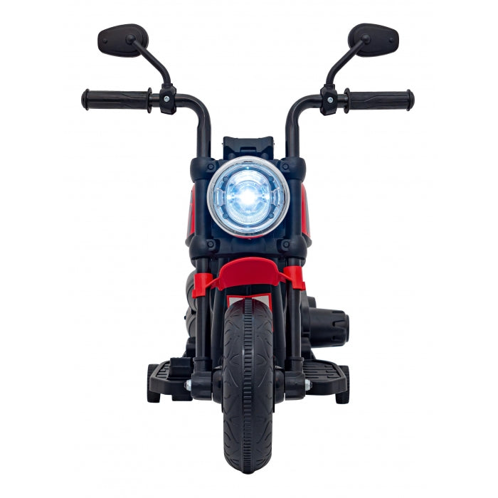 Motocicleta electrica CHOPPER FASTER AHL008, roti si scaun din plastic, 78x30x55 cm, putere 20W - Rosu